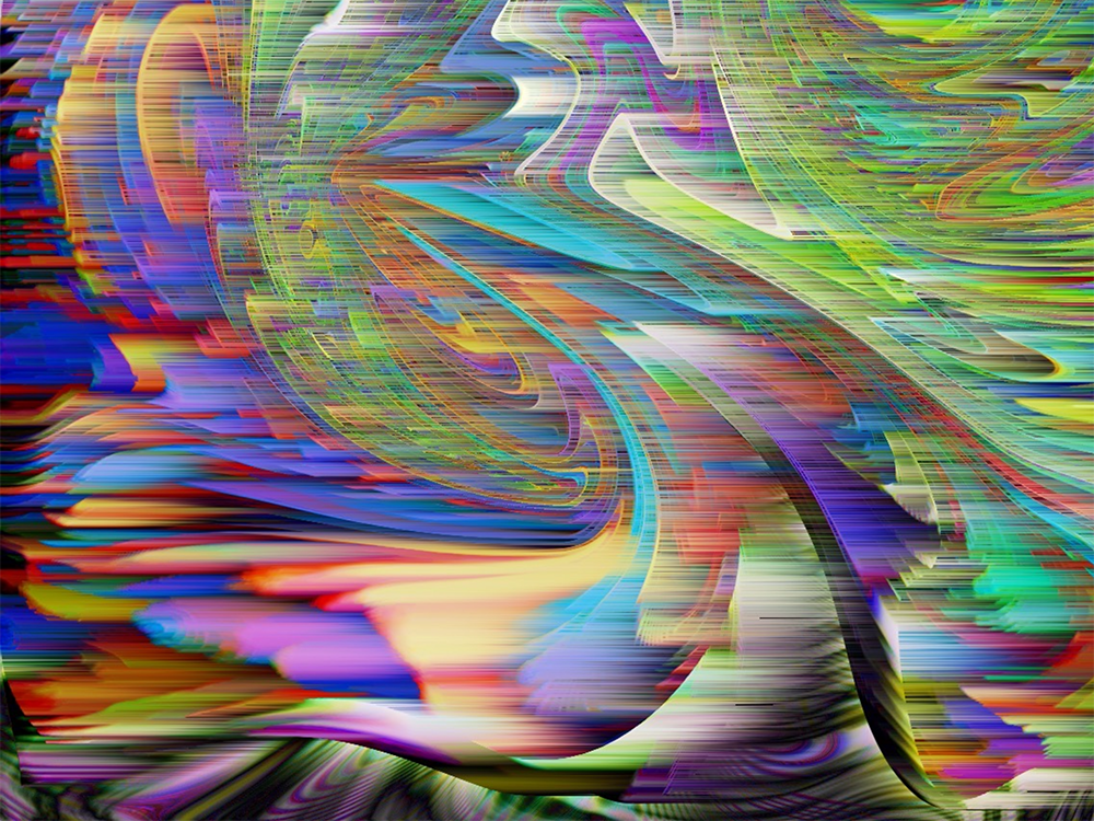 Abstract folds - Artwork - Abstract digital art of folding aurora-like elements twisted into interesting shapes.