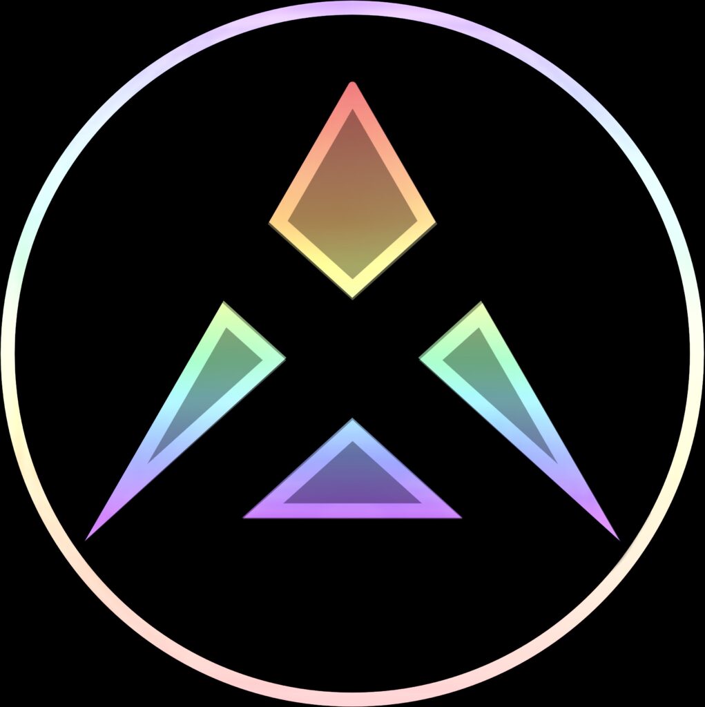 Vallax logo in badge style - Graphics - Alternate rendition of my logo as a metallic angular badge with a bright outer bezel.